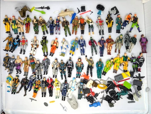 GI JOE ARAH Figures mixed lot incomplete 1980s/1990s accessories lot