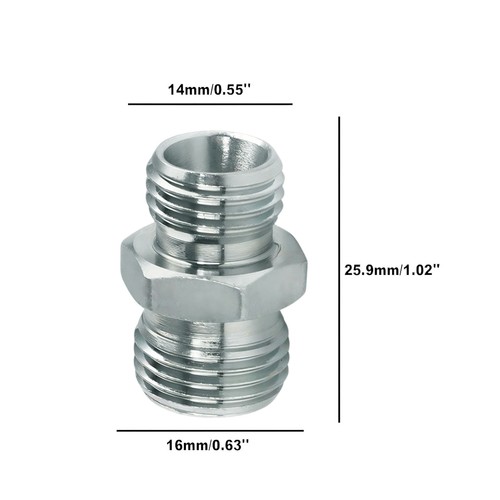 5pc Mini Excavator Hydraulic Attachment M14 - M16 Fittings for Micro .8-2Ton - Afbeelding 3 van 9