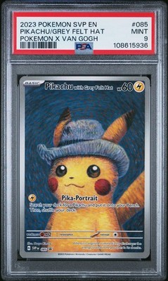 2023 ゴッホピカチュウ　グレーのフェルト帽 #085 PSA Mint 9 2023 Pokemon x Van Gogh Pikachu with Grey Felt Hat #085 Promo PSA