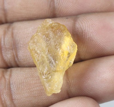 AGI Certified 21.90 Ct Natural Yellow Grossular Garnet Gemstone Rough T37034