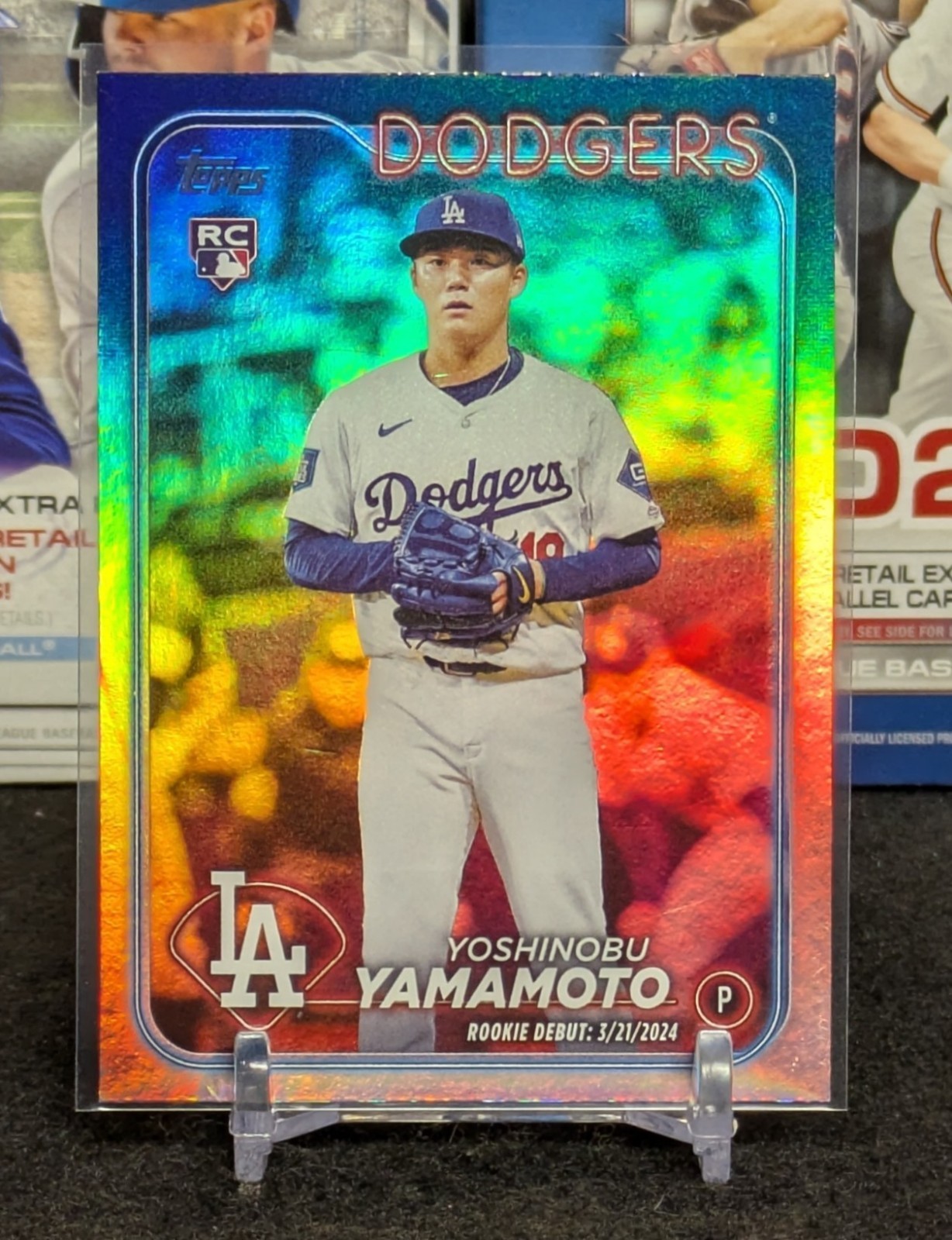 2024 Topps Update Yoshinobu Yamamoto Rookie Debut Rainbow Foil US149 RC Parallel