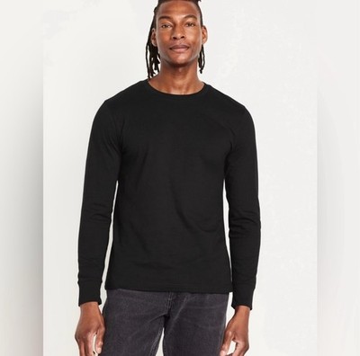 NWT Old Navy Men s Rotation Long-Sleeve Rotation T-Shirt Light Black Heather XL