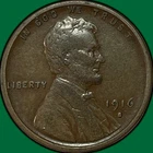 1916-S Lincoln Wheat Cent Fine F Coin #34906