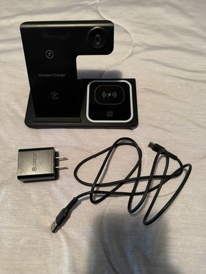 3in1 Wireless Charger, Phone 15W-5W, Watch 2.5W, Headphone 3W, Apple Compatible