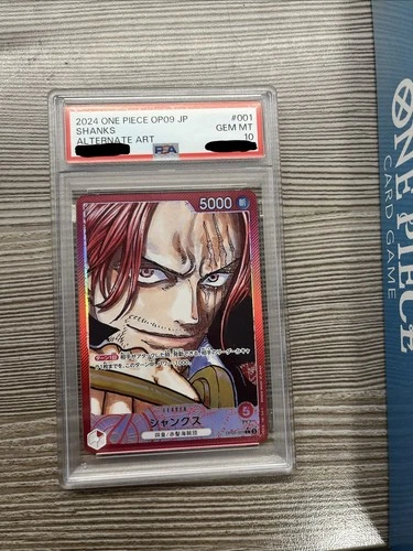 One Piece TCG Shanks Alt Art Leader OP09-001 Japanese PSA 10