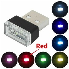1pcs Red Mini Usb Led Car Accessories Interior Light Neon Atmosphere Lamp Bulb