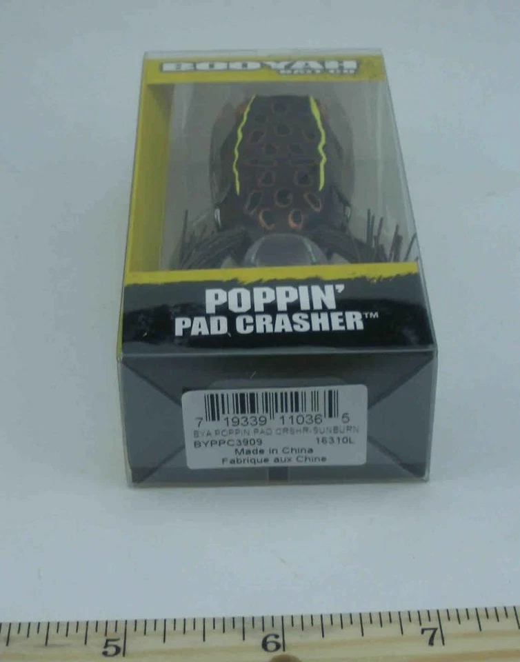 Rebel BYPPC3909 3" Booyah Pad Crasher Popping Frog-Sunburn Frog Foto 4 de 4
