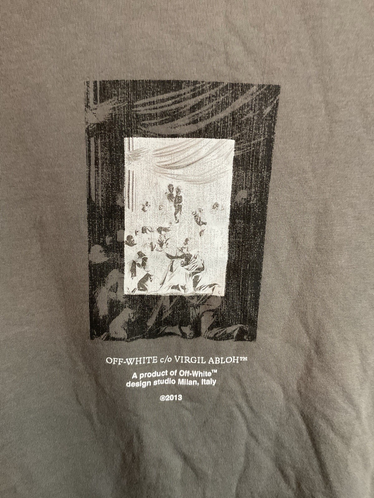 Off-White Paint Mirror Slim S/s Tee Xxl Steel Iron Rrp £300 100percent Authentic Bnwt image 3