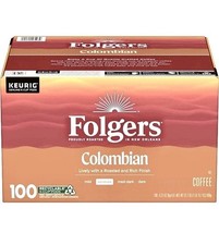 Folgers Medium Roast K-Cup Coffee Pods, 100 Colombian, 100 ct  