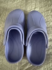 Purple Comfort Clog Slip-On Shoes, Lightweight, Women's Size 8, Flat Heel