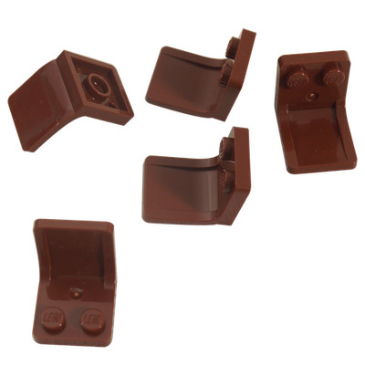 5 NEW LEGO Minifigure, Utensil Chair 2 x 2,Center Sprue Mark Reddish Brown