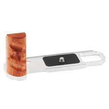 Wooden Handle Grip Quick Release QR L-Shaped Bracket for Nikon F2 Camera Silver