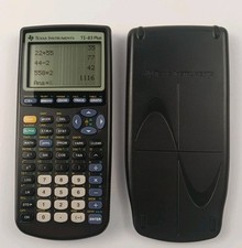 Texas Instruments TI-83 Plus Graphing Calculator - Black w/ Cover TESTED