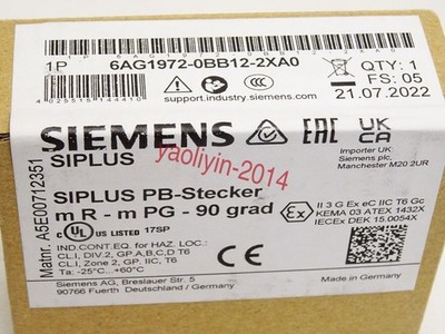6AG1972-0BB12-2XA0 New Sealed SIEMENS SIPLUS DP PROFIBUS PLUG 6AG1972-0BB12-2XA0