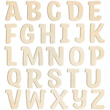 She Love 6 inch Wooden Letters 26Pcs Alphabet Letter for Crafts 1 Set