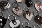 Cowhide keychain Hair On Leather Key Chain (12 key chain) Real Hair On Hide 4841 — photo 2