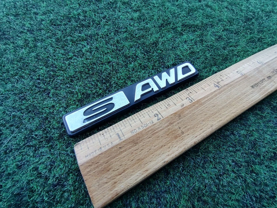 SUBARU IMPREZA FORESTER S AWD EMBLEMA TRASERO LOGOTIPO INSIGNIA SIGNO SÍMBOLO OEM CROMO 10L4 Foto 2 de 4