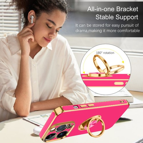 For iPhone 15 14 13 12 11 Pro Max Shockproof Kickstand Ring Rugged Case Cover - Picture 107 of 199