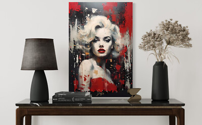 Marilyn Leinwandbild Wanddeko Canvas American Actress Film Ikone Frau Monroe 