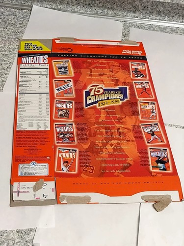 1999 Wheaties Mini Cereal Box 75 Years of Champions 1924-1999. 1I - Picture 2 of 2