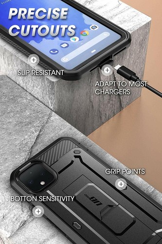 For Google Pixel 4 / 4XL, Original SUPCASE Full-Body Holster Case with Screen - Picture 11 of 23