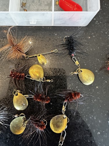 4 Boxes Frogs, poppers, 12 Mepps # 0 Spinners and more - Picture 4 of 9