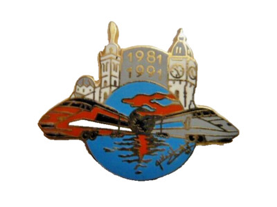 PIN'S TRAINS /TGV PARIS SUD EST /CFTC BALLARD GOLD FEINGOLD / 4cm X 3