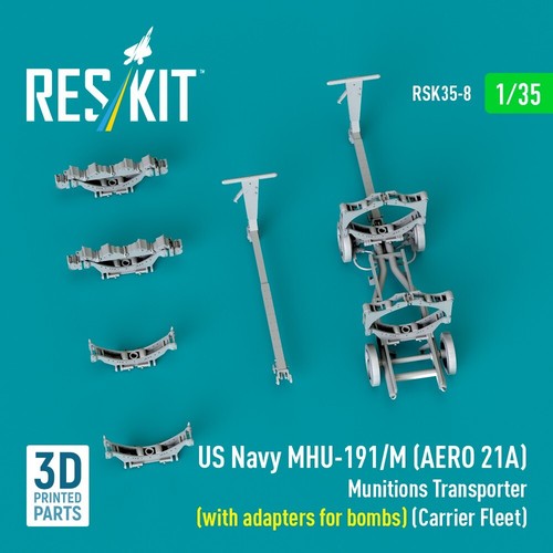 1:35 USN MHU-191/M AERO 21A Municiones Transportador Bomba Adapt 3D RSK35-0008 - Imagen 3 de 3