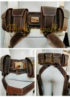 Bo-Katan Inspired High-Quality Cowhide Leather Belt with Pouches and Holster