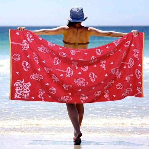 Bahama Beach Ready Cotton Fuzzy Velour Terry Large Oversized Strandtuch - Bild 16 von 25