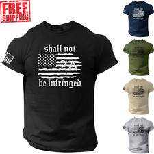 2nd Amendment American Flag T Shirt, 2A, Patriotic, USA, Veteran, Military, Mens