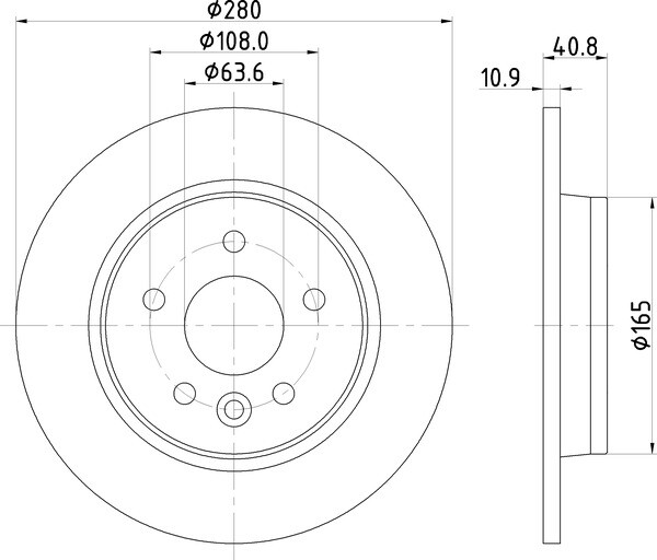 2x Mintex Discs Rear fits Volvo C30 D2 D3 D4 C70 S40 V50 2.0 F Ford Focus TDCi