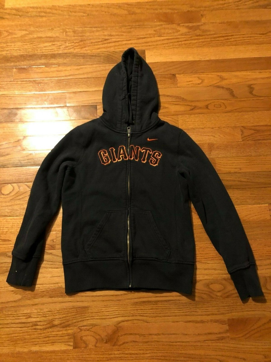 Nike San Francisco GIANTS Hoodie Sz S Sweatshirt Black Jacket MLB Baseball