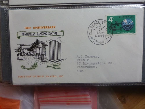 AUSTRALIA 1967 150th BANKING SYSTEM ILLUSTRATED FIRST DAY COVER