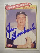 JOHNNY BLANCHARD signed YANKEES 1989 Swell Baseball Greats card AUTO Autographed