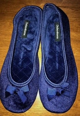 Debenhams Ladies Slippers Debenhams Ladies Blue Ballerina Soft