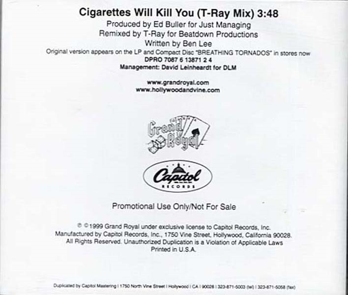 ben lee cigarettes will kill you Cigarettes Will Kill You ~ Ben Lee ~ Pop ~ CD ~ Good