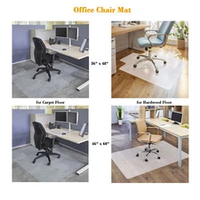 Office Chair Mat Non-slip PVC for Carpet /Hardwood Floor Protector 36x48"/60x46"