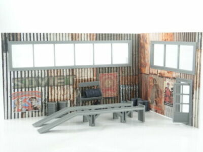 Russisches Auto Service Diorama Modellbausatz sowjetischer Garage im Maßstab 1:43 nagelneu