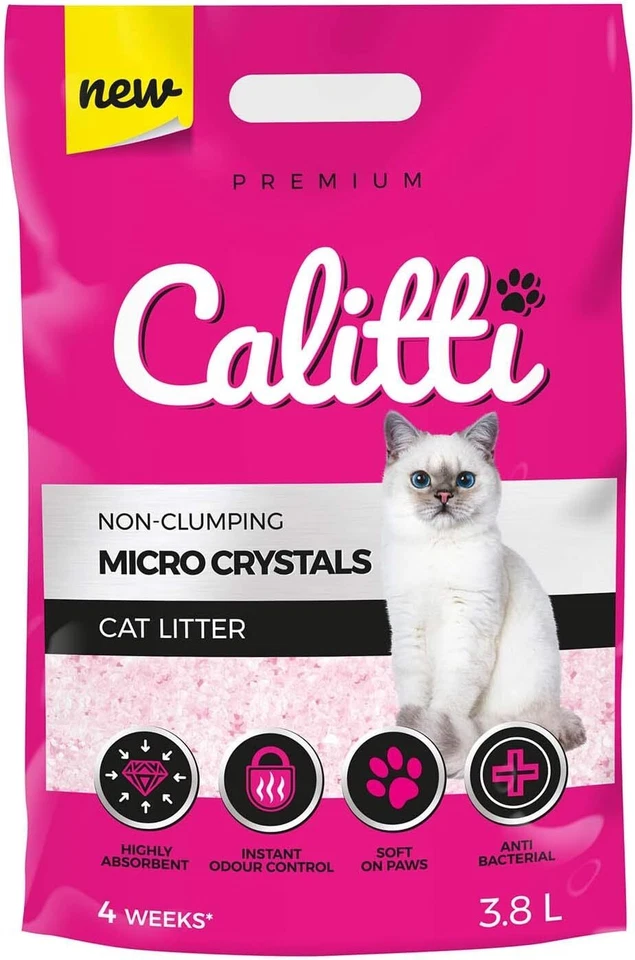 4 x 3,8L = 15,2L Calitti Micro Silikatstreu Katzenstreu Cat Staubfrei Klumpfrei - Bild 4 von 4