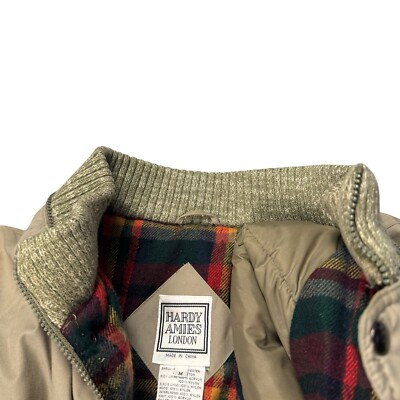 Hardy Amies London Down Jacket Flannel Lined Men's Medium Full Zip