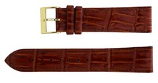 Original 20mm Citizen Brown Crocodile Grain Leather Watch Strap 59-S51158
