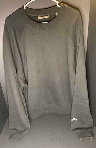 Essentials Fear of God Black Crewneck Sweatshirt Mens L Pullover FOG - Afbeelding 3 van 7