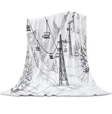 Fantasy Staring Super Warm Flannel Fleece Blanket Christmas gift