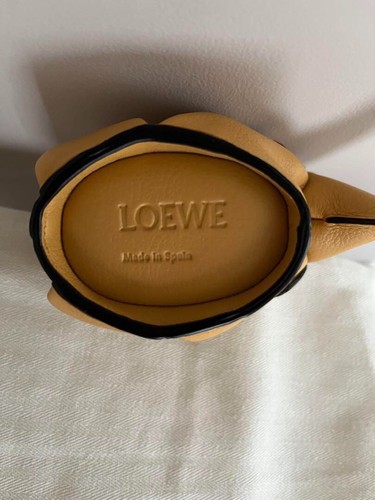 Loewe Animal Mini Elephant Pouch Clutch Bag Coin Purse Camel Brown Leather Japan - Bild 8 von 9