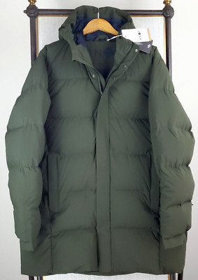 NN07 NEW $875 Mens Size 2XL 700 Duck Down Waterproof Hooded Jacket Coat Green