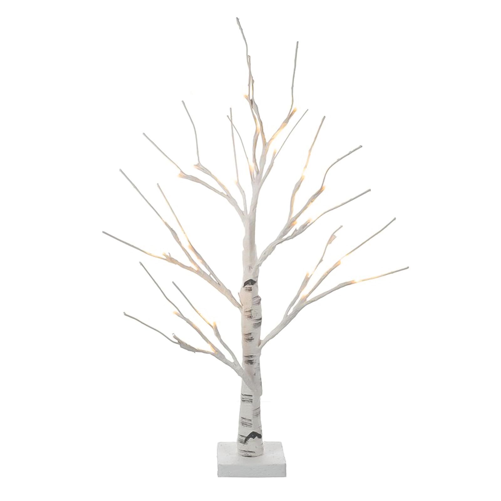 Probuk Led Birch Tree, Battery/USB Operated Tabletop Decoration Led, 60cm/2FT Li