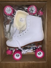 Women's Chicago Roller Skates 8601K - White w/ Pink Wheels - Size 8 - Great 