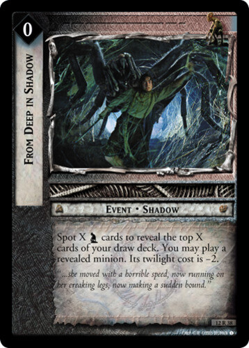 LOTR CCG 1x  From Deep in Shadow - 12R38 Light Play Black Rider