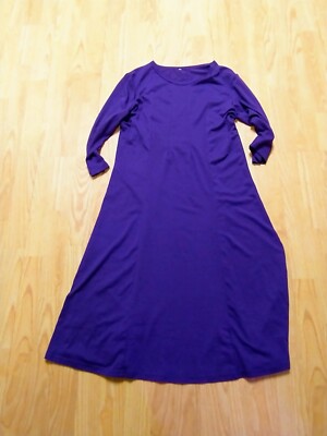 Purple Violet Plum Jersey Knit Dress Size Medium M 3/4 Sleeve | eBay Purple Violet Plum Jersey Knit Dress Size Medium M 3/4 Sleeve | eBay